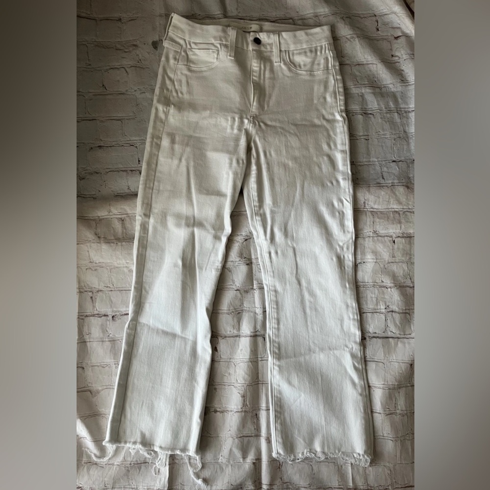 Joe's Jeans Hi Honey Flawless Crop Bootcut White Jeans Womens 27 Stretch - Picture 2 of 9